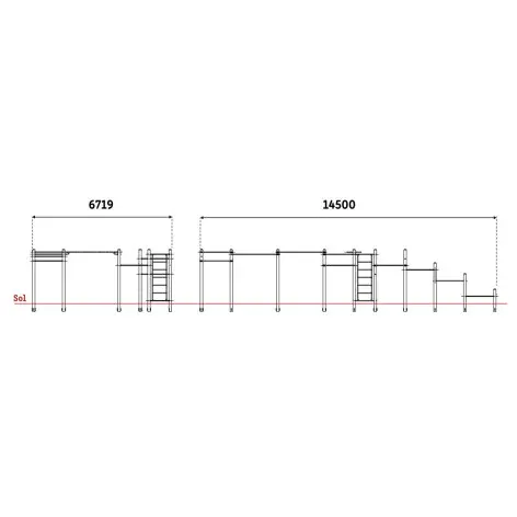 Grand circuit de musculation et de street workout en plein air - vue 3