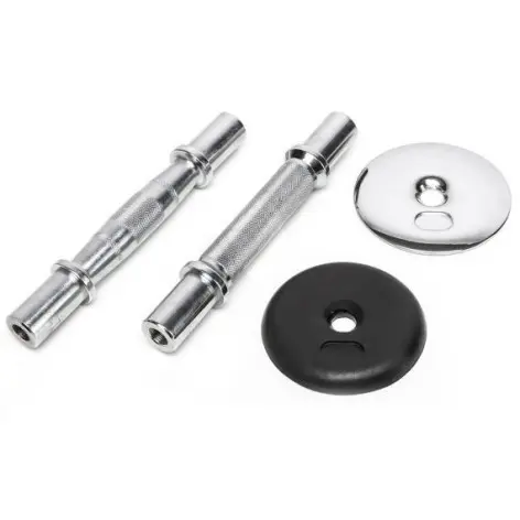 Haltères x2 en acier chromés 2,5 à 60 kg - vue 2