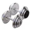 Haltères x2 en acier chromés 2,5 à 60 kg - vue 3