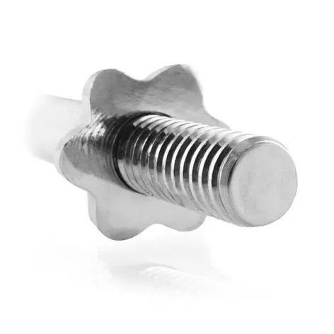 Barre de chargement pour musculation - poignées moletées - vue 2