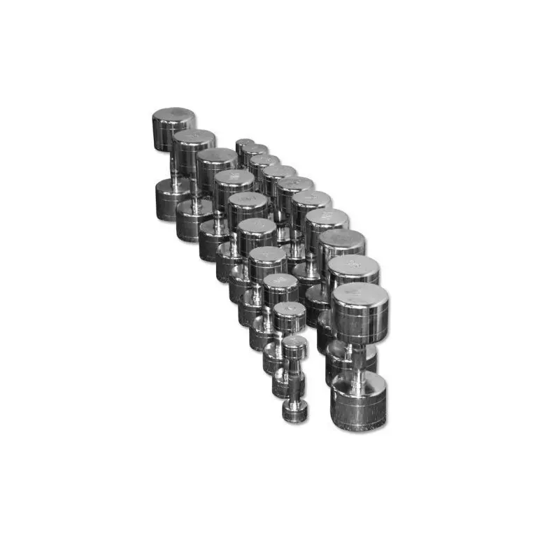 Jeu d'haltères chromés 1 à 10 kg