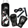 Kit de boxe avec sac de frappe, corde à sauter et gants de boxe