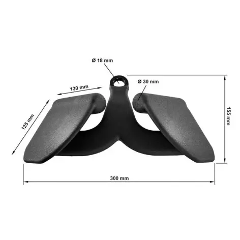 Poignée de tirage à poulie Row Foam Grip 20 cm - vue 4