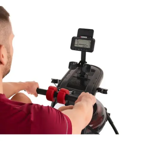 Rameur à fonctionnement à eau haute technologie avec bras avirons - 6 niveaux de résistance - WaterEffect 3D - vue 10