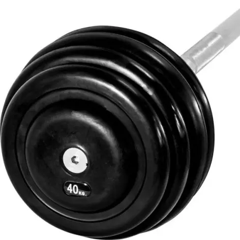 Barre droite d'haltères de musculation 10 à 60 kg - vue 2