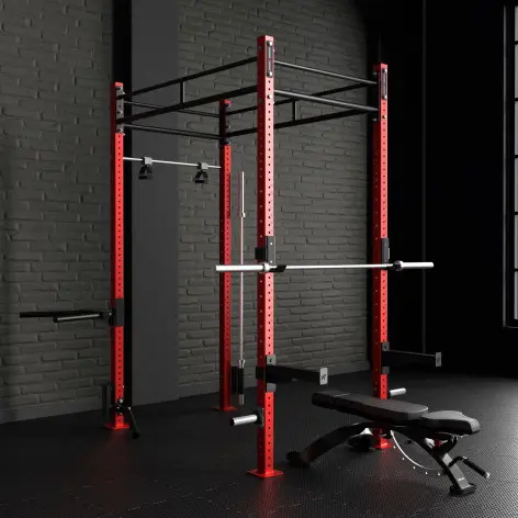 Cage de crosstraining multipostes plateforme fonctionnelle - vue 3