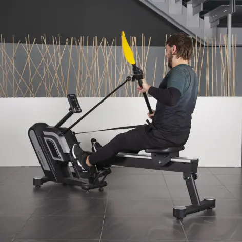 Rameur professionnel avec écran graphique et poignées amovibles. - vue 14