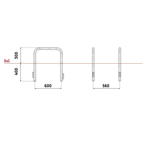 Parallettes basses de callisthénie - vue 2