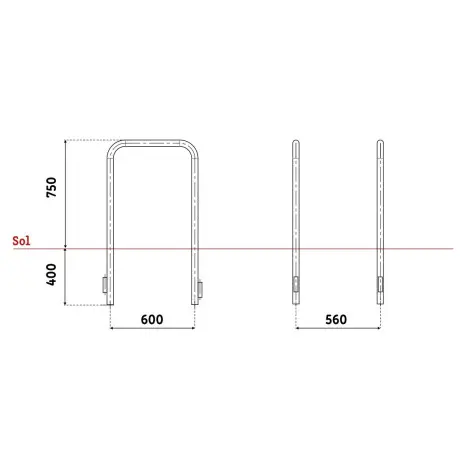 Parallettes hautes pour jardins et parcs publics - vue 2