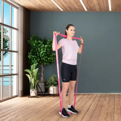 Bande de résistance élastique pour home-gym - Niveau de résistance 5 à 17 kg - vue 2