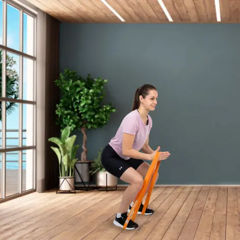 Bande de résistance élastique pour home-gym - Niveau de résistance 5 à 17 kg - vue 4