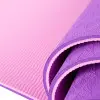 Tapis de Yoga et Fitness en TPE double couche confortable - Coloris rose ou bleu - vue 3