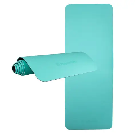 Tapis de Yoga et Fitness en TPE double couche confortable - Coloris rose ou bleu - vue 4