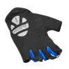 Gants de fitness anti-dérapant avec fermeture velcro - noir et bleu - vue 2