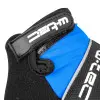 Gants de fitness anti-dérapant avec fermeture velcro - noir et bleu - vue 3