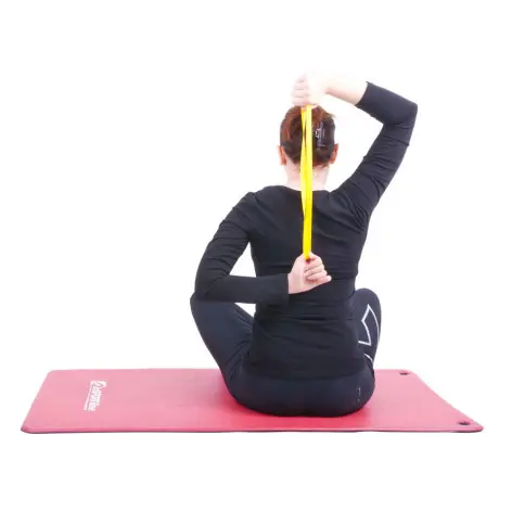 Bande de résistance jaune pour renforcement musculaire - longueur 27,5 cm flexible - vue 4
