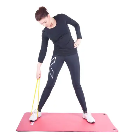 Bande de résistance jaune pour renforcement musculaire - longueur 27,5 cm flexible - vue 5