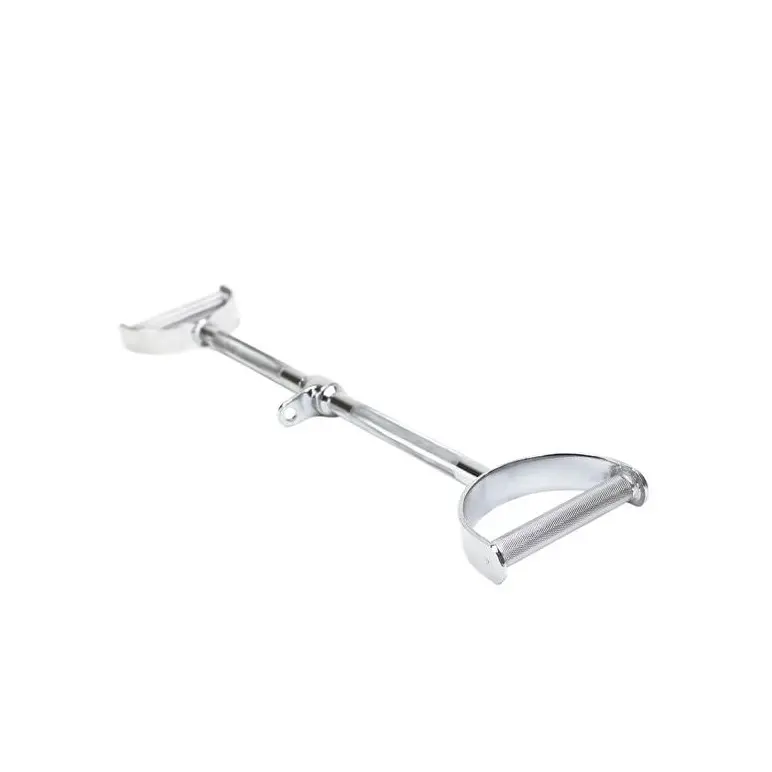 Barre de tirage dorsaux droite avec poignées pour exercices à la poulie