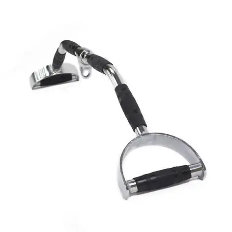 Barre de tirage arquée avec poignées pour exercices dos à la poulie - vue 3