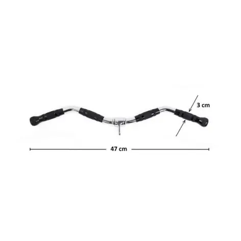 Barre de curl coudée entraînement biceps/triceps pour machine à poulie - vue 5