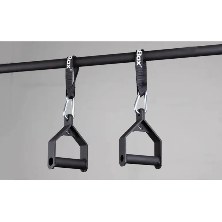 Paire de poignées de tirage 360 triangle en acier avec sangles