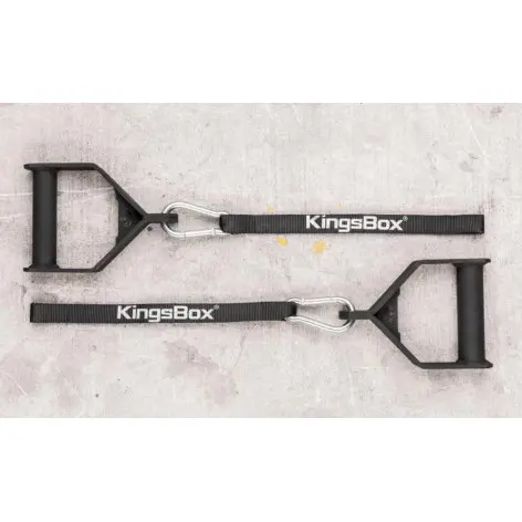 Paire de poignées de tirage 360 triangle en acier avec sangles - vue 2