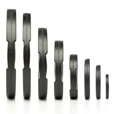 Pack de 120kg de poids olympiques à poignées 50mm avec revêtement caoutchouc - vue 5