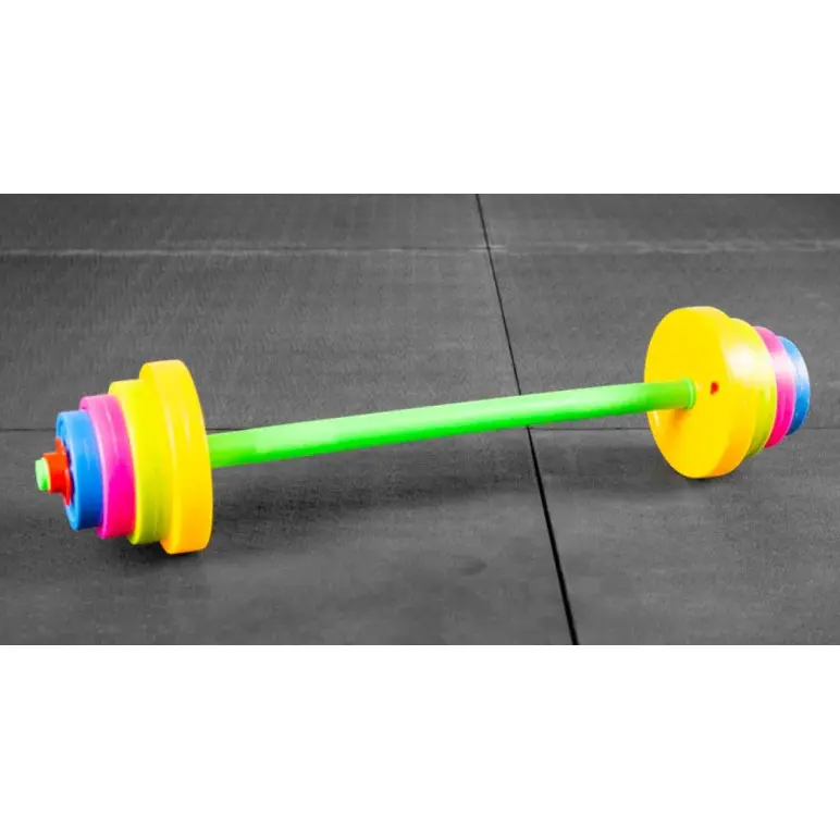 Barre d'haltères pour enfants colorée de 2 kg
