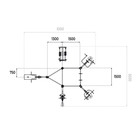 Station de musculation outdoor combinée 11 postes - vue 3