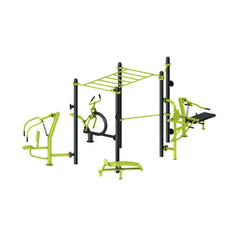 Structure d'entraînement de street workout avec 8 postes - vue 2