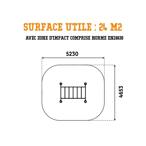 Agrès de street workout pour PMR - vue 3