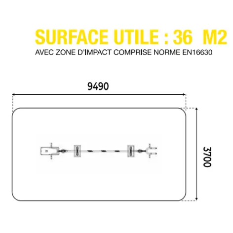 Station de fitness outdoor combinée avec anneaux TRX - Chest Press - Hack Squat - vue 3