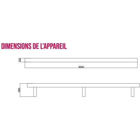 Agrès pour parcours santé - Poutre 3 mètres - vue 3