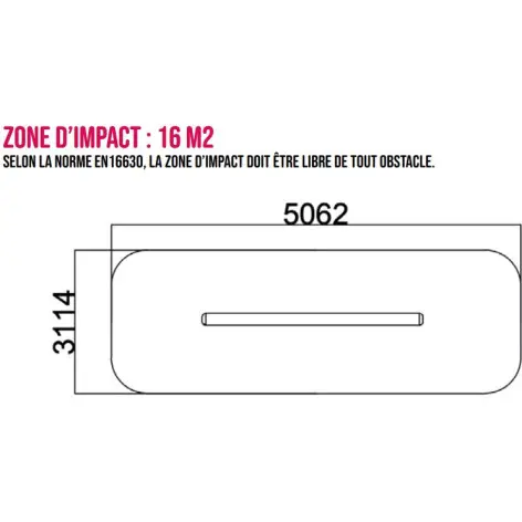 Poutre inclinée de 2 mètres pour parcours santé - vue 3