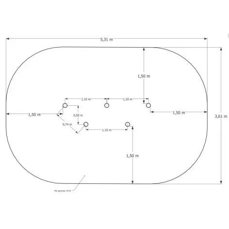 Pas Japonais 110 cm pour parcs et jardins publics - vue 2
