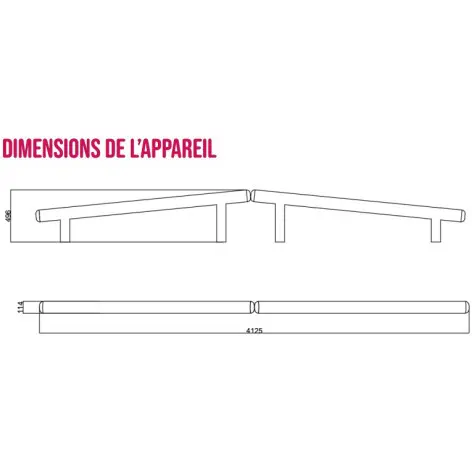 Double poutre inclinée spécialisée pour parcours santé - vue 3