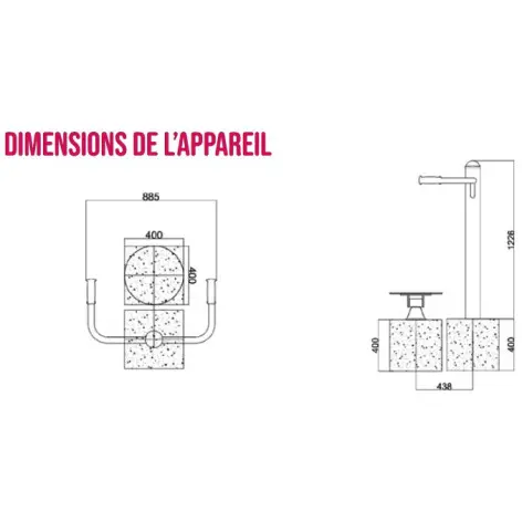 Plateau proprioceptif pour parcours santé - vue 3