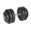 Set complet d'équipement de musculation avec kit d'haltères 80 kg et chaise romaine avec banc - vue 6