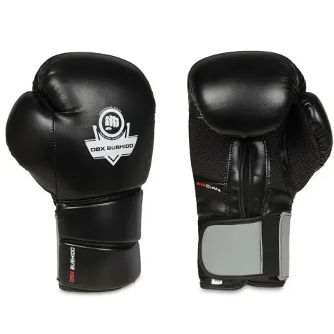 Gants de boxe en cuir noir professionnels - vue 2