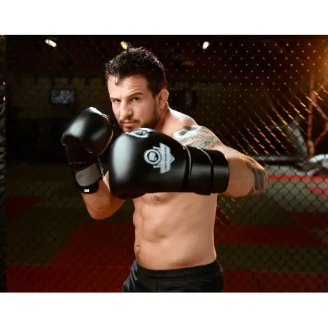 Gants de boxe en cuir noir professionnels - vue 4