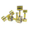 Rack d'haltères de musculation chromés ronds avec design original - 2 kg à 12 kg - vue 2
