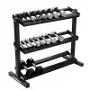 Support de rangement sur 3 étages pour tout type d'haltères - Capacité de stockage 250 kg