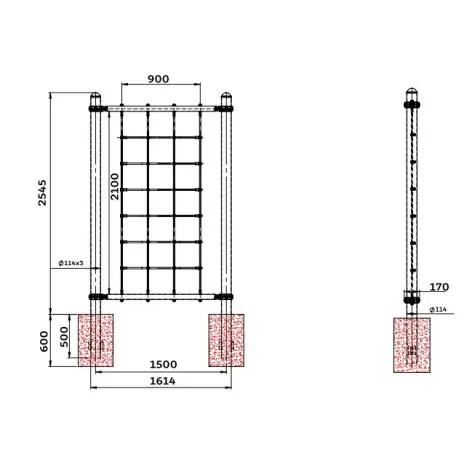 Agrès de fitness en plein air pour parcours du combattant - vue 3