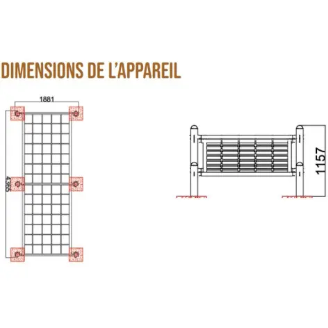 Obstacle pour entraînement de ninja warrior et parcours du combattant - vue 4