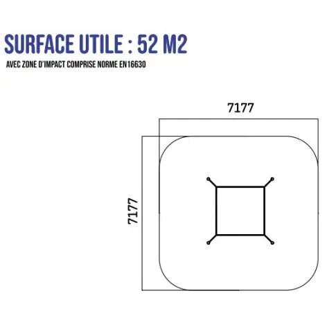 Mini ring de boxe outdoor pour aire de street workout - vue 3
