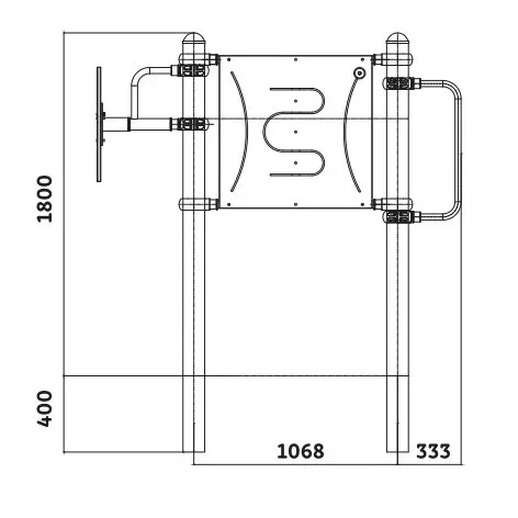 Agrès sportif combiné à 3 activités pour les sédentaires âgées et établissement de santé - Sport outdoor séniors - vue 3