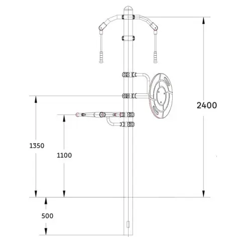 Station d'entraînement combiné pour sénior en plein air - vue 3