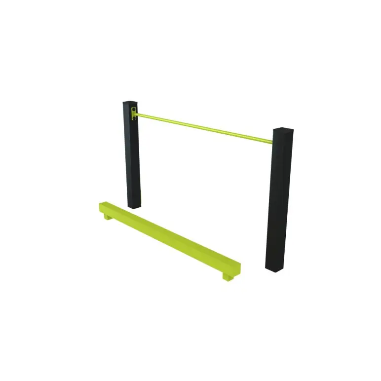 Poutre d'équilibre pour réhabilitation des séniors en plein air