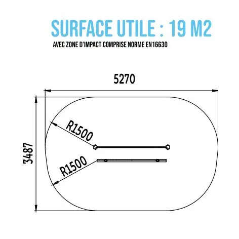 Poutre d'équilibre pour réhabilitation des séniors en plein air - vue 3