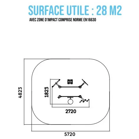Agrès de motricité en plein air 7 en 1 pour public séniors - vue 7